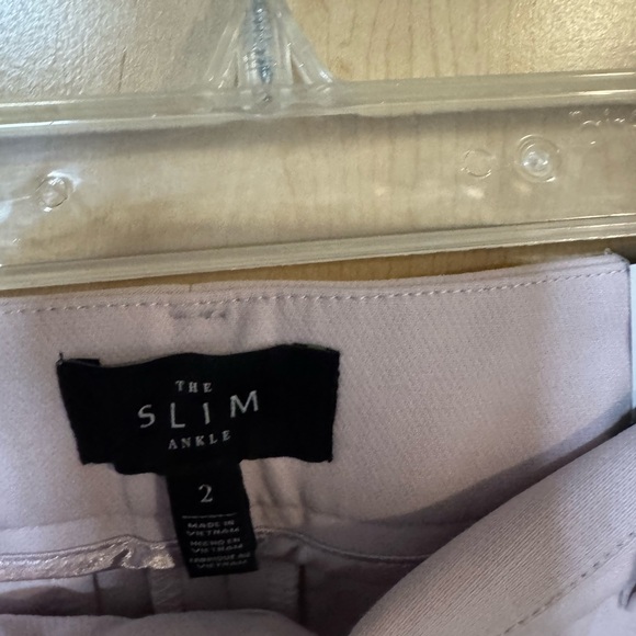 White House Black Market Gray and Pink Straight Leg Pants - Picture 2 of 5